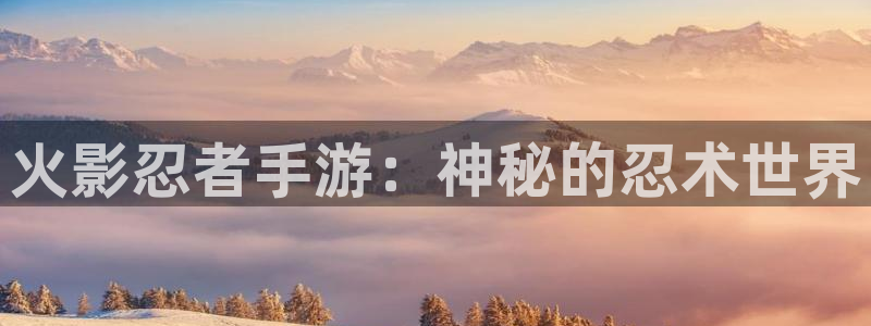 恩佐娱乐：火影忍者手游：神秘的忍术世界